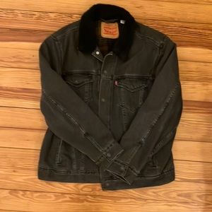 Washed Out Black Levi’s Type 3 Denim Sherpa Jacket